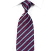 Bruno Baffi Mens Silk Rhinestone Necktie Stripes On Navy - San-Dee