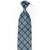 Navy & Silver Geometric Diamond Silk Necktie