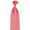 Pink Geometric on Silver Rhinestone Silk Tie - 1