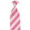 Pink Stripes On Pink Rhinestone Tie With Silver Sparkles - 1