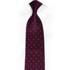 Purple Geometric On Black Rhinestone Silk Necktie
