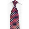 Purple Trellis On Navy Rhinestone Necktie With Silver