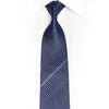 Purple Trellis On Navy Rhinestone Silk Necktie - 1