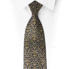 Renoma Rhinestone Tie Golden Yellow Vine Trellis On Blue