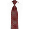 Rhinestone Silk Necktie Burgundy Gray Checkered