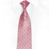 Scrolls And Geometric On Pink Rhinestone Silk Tie