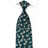 Nina Ricci Men’s Crystal Silk Necktie Floral On Navy 