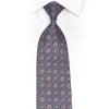 Silver Marrakesh Trellis On Navy Rhinestone Silk Necktie