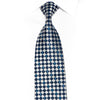 Silver NAvy Rhinestone Silk Tie With Silver Sparkles - 1