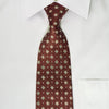 Premierlux Silk Necktie Silver Burgundy Knot With Silver 