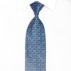 Trellis & Cartouche On Blue Rhinestone Silk Necktie