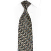 Trellis On Navy Rhinestone Silk Tie With Silver Sparkles - 1