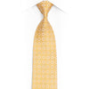 Yellow Crystal Rhinestone Silk Tie With Silver Sparkles - 1