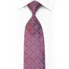 Rhinestone Necktie Silver Fleur-de-Lis On Burgundy With Sparkles