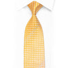 Brentwood Rhinestone Silk Necktie Orange Yellow Geometric With Sparkles