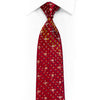 Daks Rhinestone Silk Tie Geometric On Burgundy With Sparkles