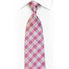 Purple White Plaid Rhinestone Necktie With Blue Sparkles