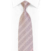 Pink Silver Striped Rhinestone Necktie With Silver Sparkles