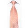 Silk Tie Yellow Geometric On Paech Pink With Rhinestones & Sparkles