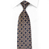 Rhinestone Silk Necktie Ornate Gold Design On Navy Gold Sparkles