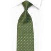 MCM Rhinestone Silk Necktie Geometric On Green