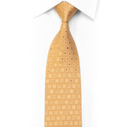 Masculin Rhinestone Tie Squares On Gold Silk