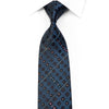 Pierre Cardin Rhinestone Silk Tie Blue Geometric On Black With Purple Sparkles