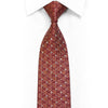 Rhinestone Silk Tie Gold Trellis On Burgundy With Gold Sparkles