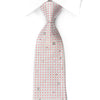 Pierre Cardin Silk Rhinestone Necktie Pink Blue Checked With Silver Sparkles