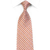 Rhinestone Silk Tie Burgundy Beige Geometric Circles
