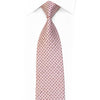 Rhinestone Silk Necktie Pink Burgundy Dots On White With Sparkles By Roberta di Camerino