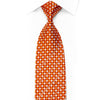 Roygen Rhinestone Necktie Orange Silver Checkered With Silver Sparkles