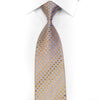 Smalto Rhinestone Necktie Blue Geometric On Salmon Pink With Sparkles