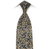 Ungaro Men's Rhinestone Silk Necktie Golden Filigree On Navy With Golden Sparkles