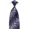 Vito Rufolo Crystal Tie Purple Acanthus On Black Navy