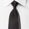 Aquascutum Black Rhinestone Silk Tie With Sparkles - San-Dee