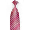 Aquascutum Mens Silk Rhinestone Necktie Geometric On Purple With Blue Sparkles - San-Dee