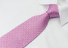 Avalon Silk Necktie With Rhinestones Butterflies On Pink Tie - San-Dee