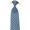 Christian Aujard Rhinestone Necktie Blue Silver Plaid - San-Dee