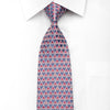 Christian Lacroix Men's Silk Necktie Mauve Pink Cartouche Sparkling With Rhinestones - San-Dee