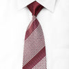 M Clou Uomo Men’s Crystal Rhinestone Tie White Striped On 
