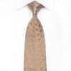 Countess Mara Men's Crystal Silk Necktie Blue Gold Geometric With Silver Sparkles - San-Dee