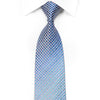 Countess Mara Rhinestone Silk Necktie Silver Pink Stripes On Blue With Sparkles - San-Dee
