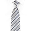 Cravatte Men's Silk Rhinestone Necktie Silver Plaids - San-Dee