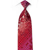 Crocodile Men’s Silk Necktie Floral & Purple Checker On 