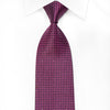 Daks Men’s Crystal Silk Tie Purple Trellis On Black With 