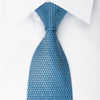 Daks Rhinestone Silk Necktie Dots On Blue With Silver 