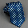 Daks Woven Silk Neck Tie Green Scotty Dogs On Dark Blue Classic 3 3/4 Inch - San-Dee