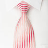 Daks Woven Silk Tie Vertical Striped On Pink With Silver Sparkles - San-Dee