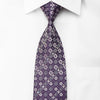 Daniel Hechter Crystal Necktie Medallions On Purple Silk With Purple Sparkles - San-Dee